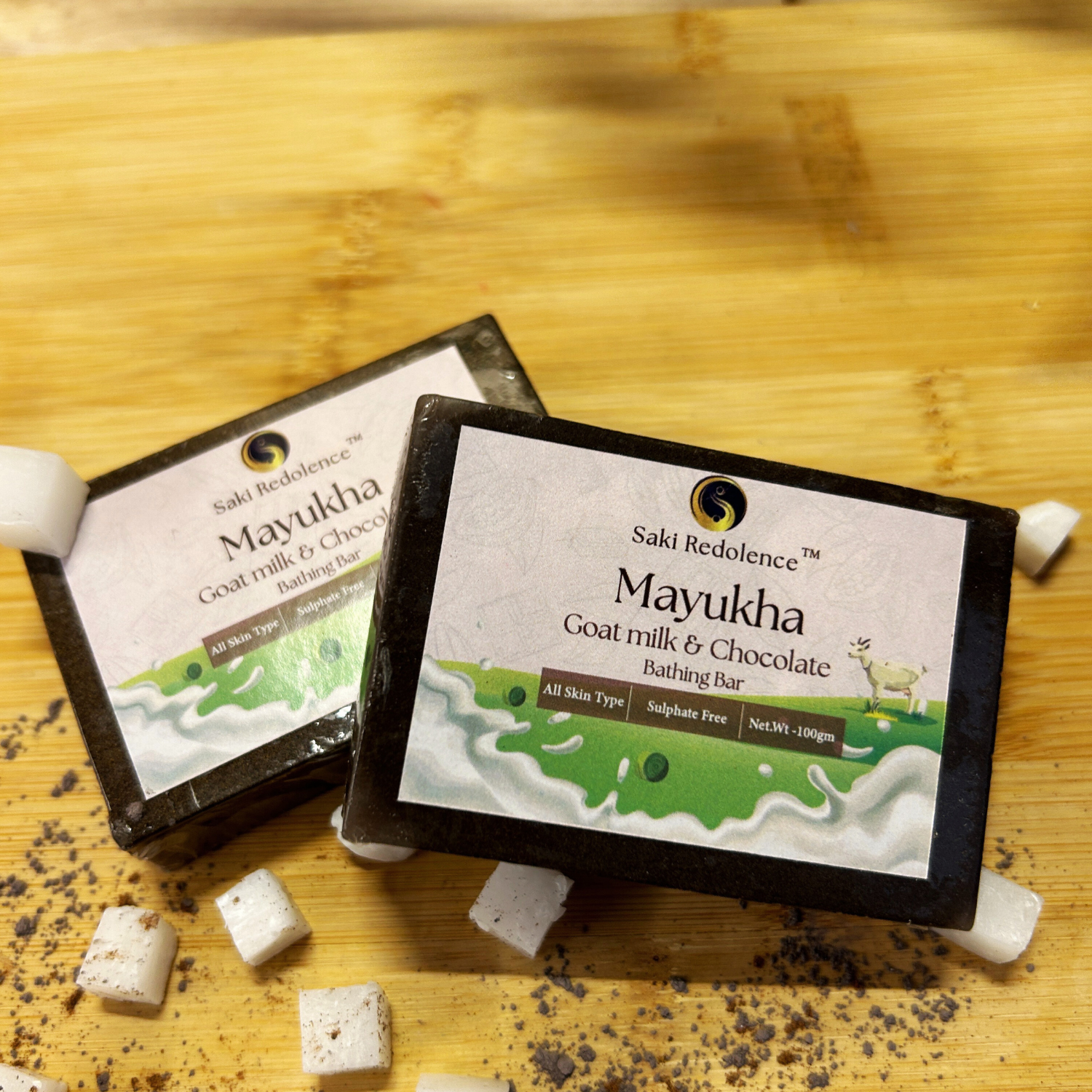 Mayukha Goat Milk & Chocolate Soap – Deep Moisturizing Soap with Goat Milk & Chocolate (100gm)